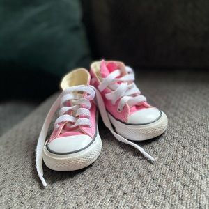 Pink CONVERSE ALL STARS- toddler size 3
